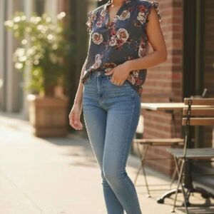 Midnight Sky Large Floral Blouse large